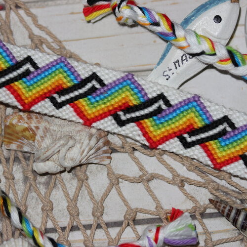 Bracelet brésilien twist rainbow