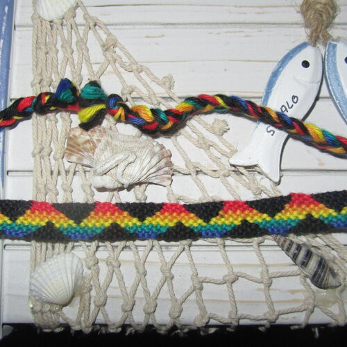 Bracelet brésilien triangles multicolors
