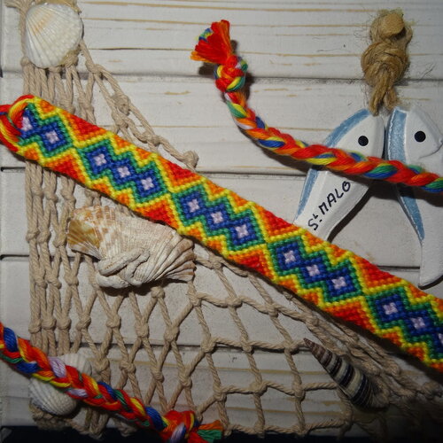 Bracelet brésilien flashy atypique et colorés