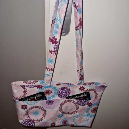 Petit sac  "mandala rose/violet"