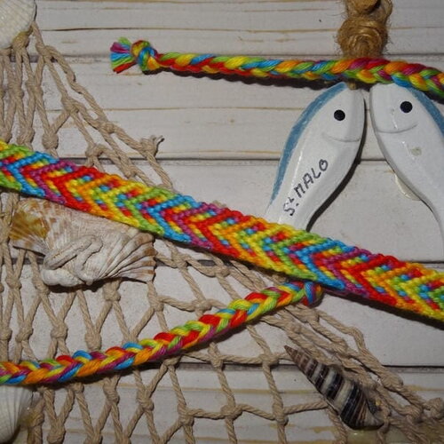 Bracelet brésilien arc en ciel de comète