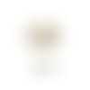 100 fermoirs-embouts à griffe couleur plaqué argent 25 x 8 mm