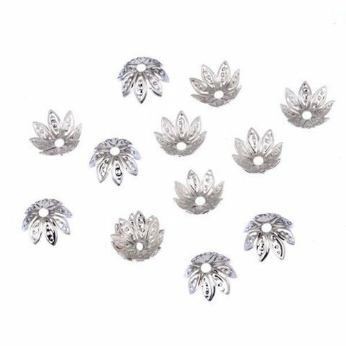 260 coupelles intercalaires cône Fleurs filigrane bronze
