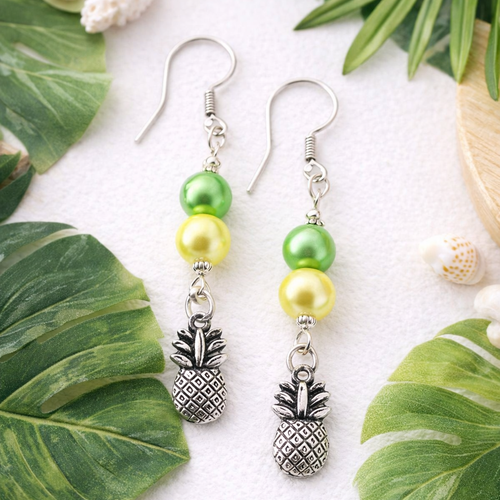 Boucle d'oreille ananas