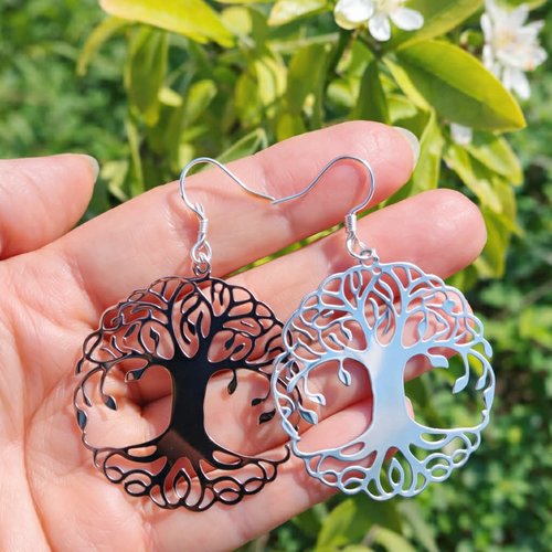 Boucle d'oreille arbre de vie