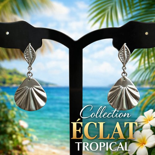 Boucles d'oreilles feuille