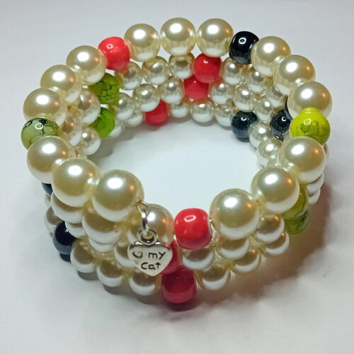 Bracelet en perles de céramique