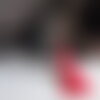 Bijou de sac ou tablette pompon rouge
