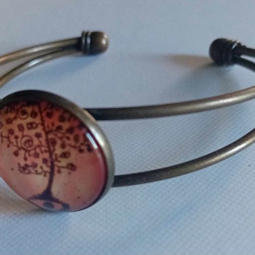 Bracelet rigide arbre de vie thème automne