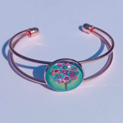 Bracelet rigide arbre de vie stylé