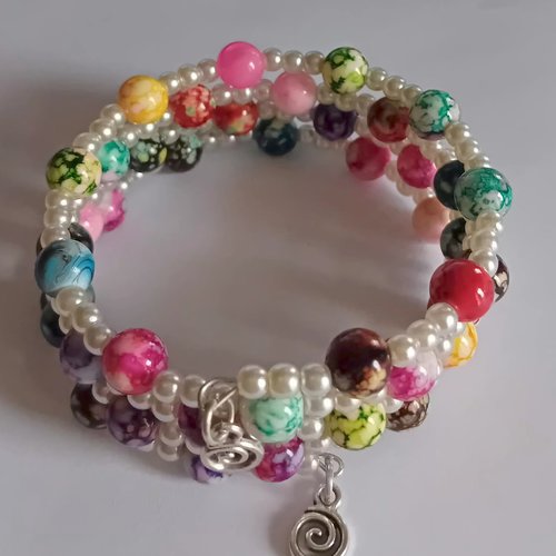Bracelet multicolore thème fraicheur