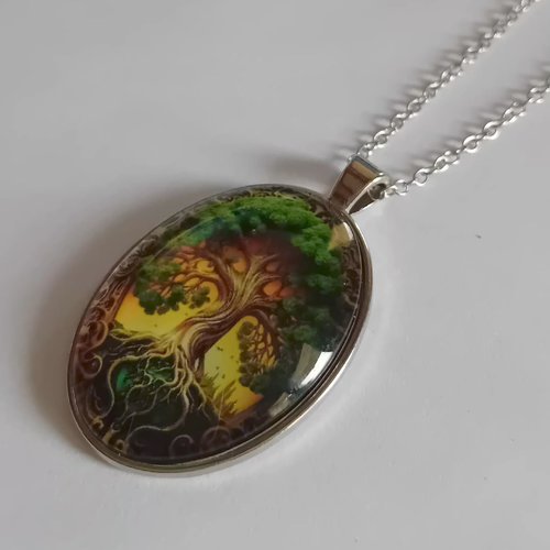 Collier pendentif arbre de vie vintage