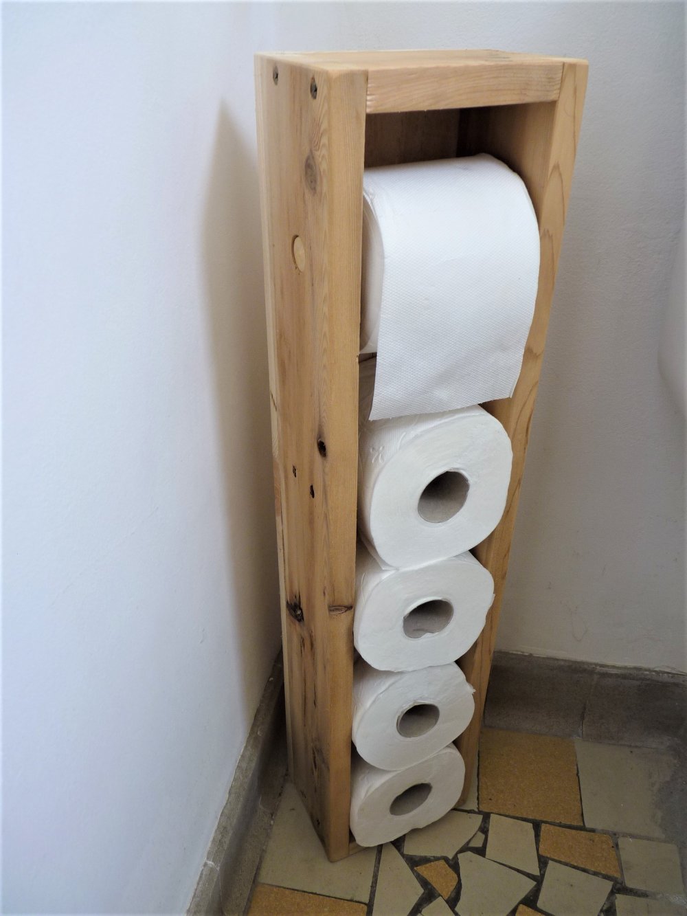 Dérouleur papier toilettes bois palettes - Un grand marché