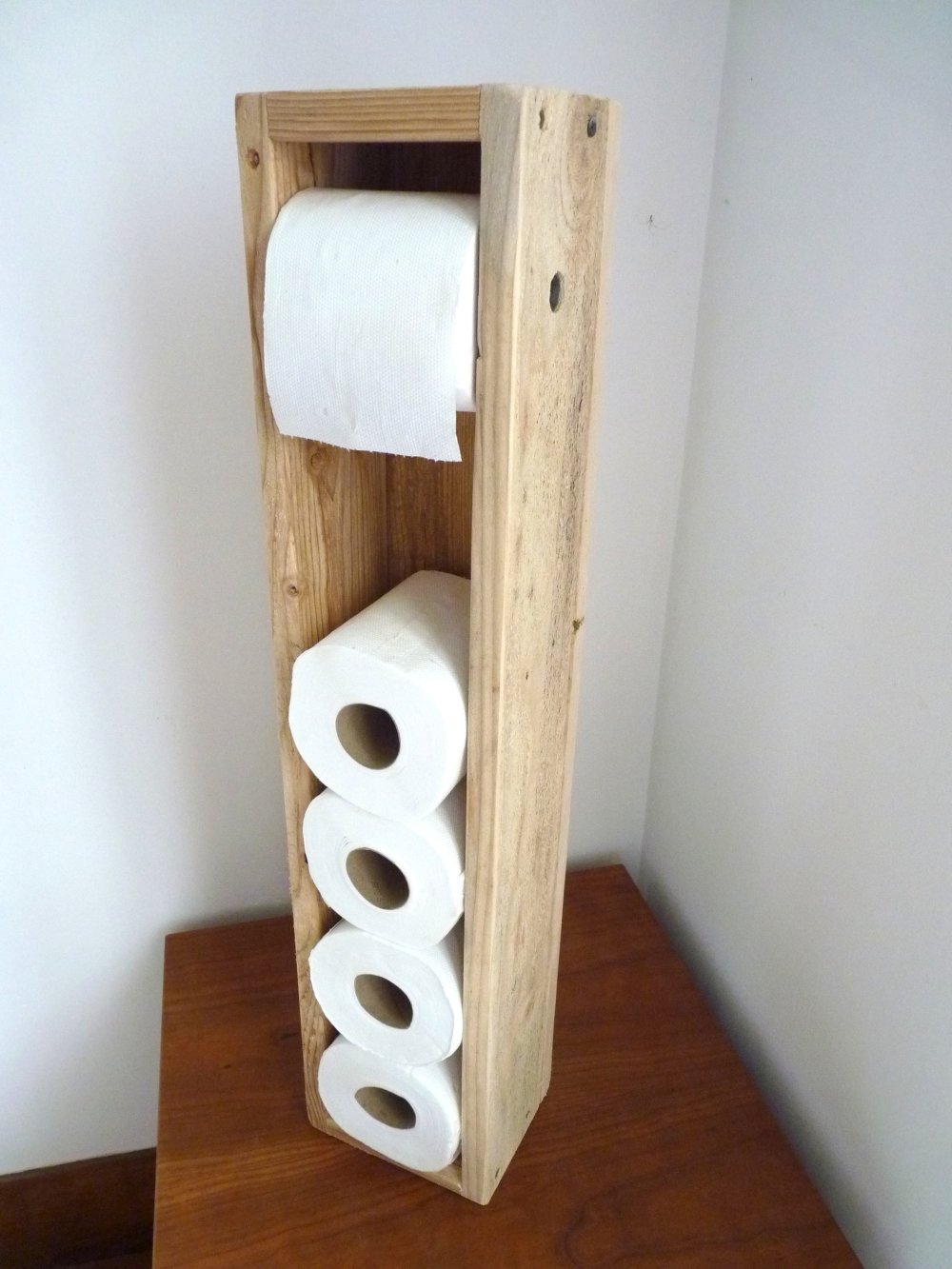 Porte papier toilette bois