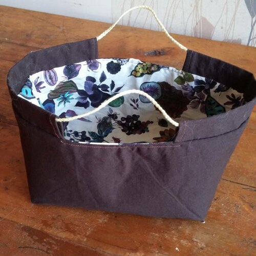 Panier/ vide poche polyester et liberty