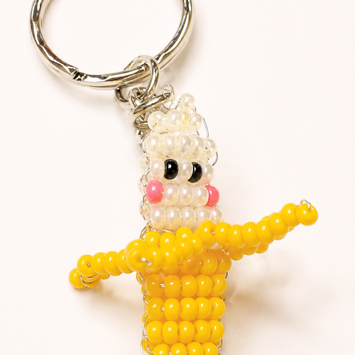 Porte-clé banane en perles – fait main