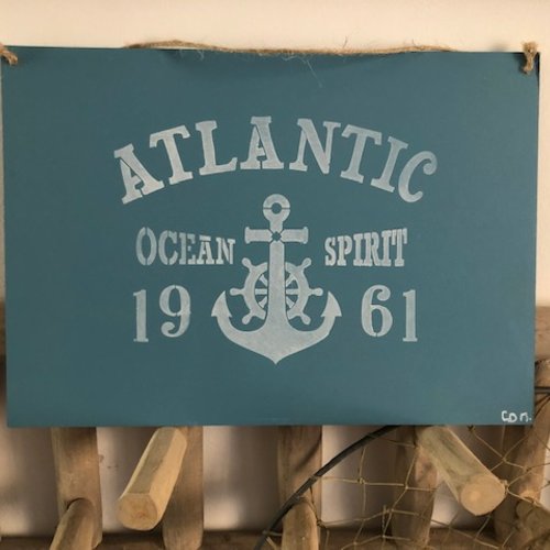 Plaque décorative,  thème océan atlantique