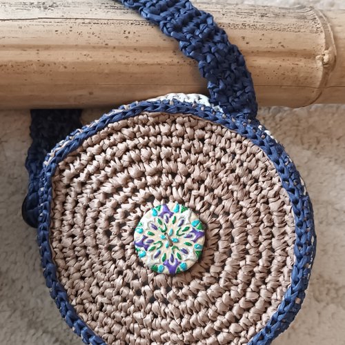 Mini sac "wood'is" en fibre de bois artisanat