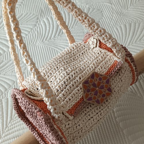 Sac polochon "wood'is" en fibre de bois artisanat