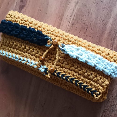 Trousse "cabacool" coton recyclé fait main