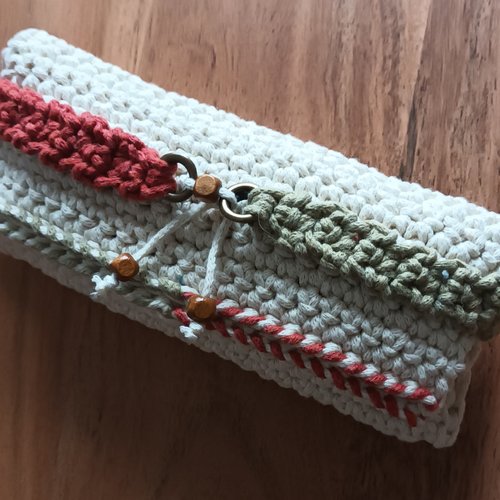 Trousse "cabacool" coton recyclé fait main