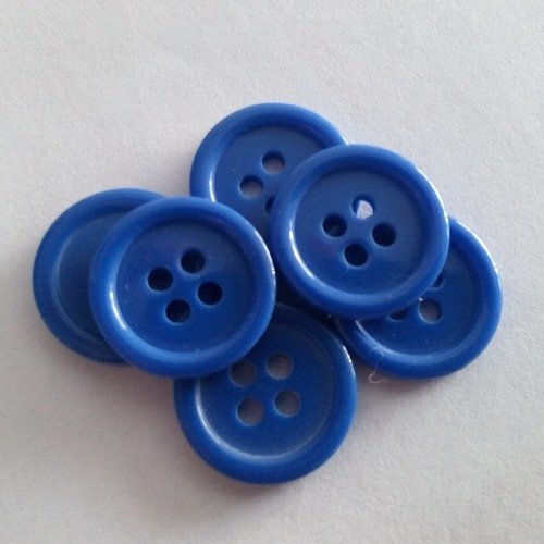 Boutons ronds bleus de 15 mm