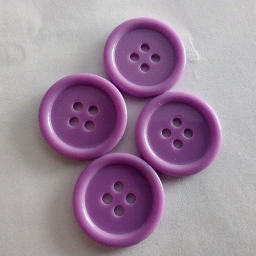 Boutons ronds violets de 20 mm