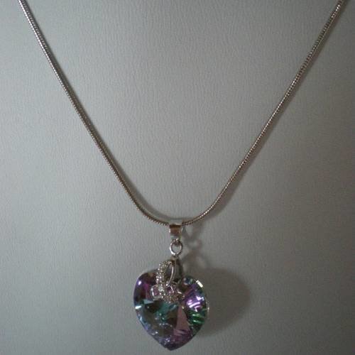 Pendentif "ankiao" en cristal autrichien - parme
