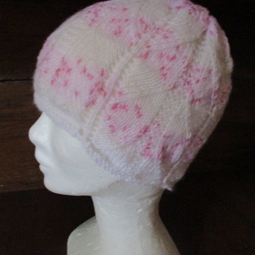 Bonnet maille dentelle