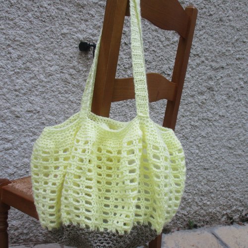 Sac  filoche vintage au crochet