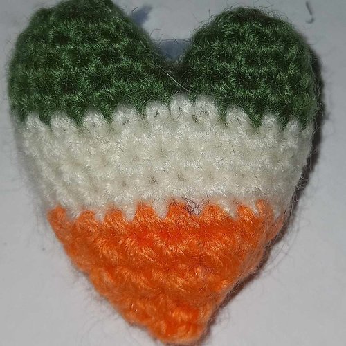 Broche cœur, drapeau de l'irlande