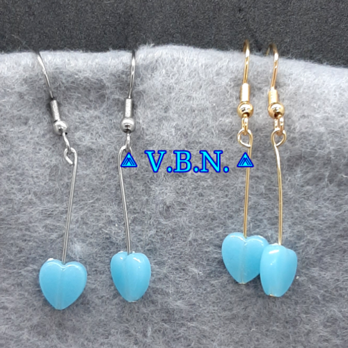 Boucles d'oreilles simple, fantaisie et original avec perles d'eau acrylique nacrée modèles aux choix