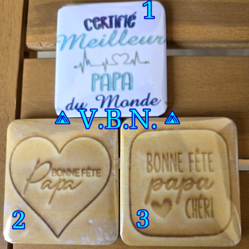 Magnet de 5cm carre sur 5cm differents modèle fait main