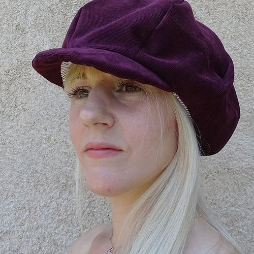 Casquette femme prune