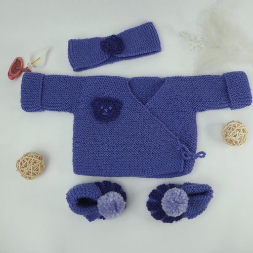 Brassière bébé unisexe ,ensemble en fil à tricoter