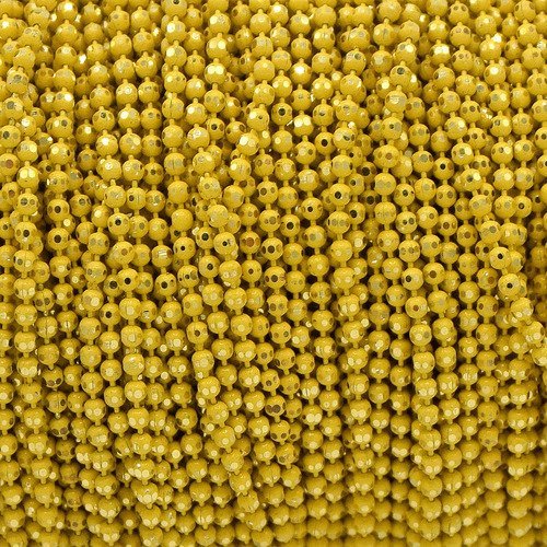 1 mètre chaînes à billes en cuivre électrolytique facette jaune, 1.5mm