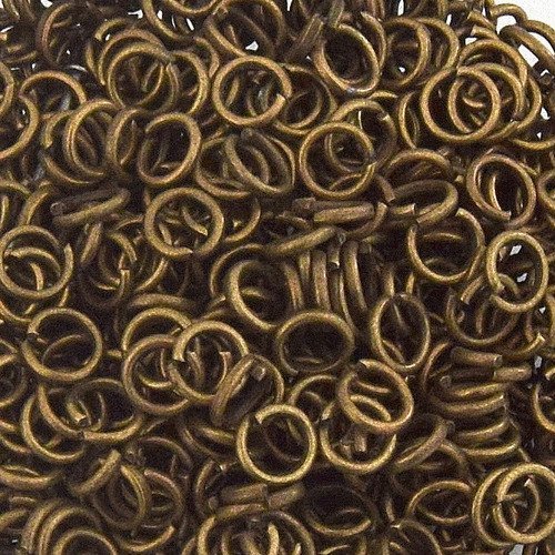 100 anneaux de jonction bronze 5mm ep. 0.7 aj07