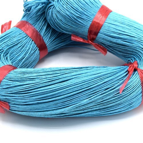 5m  cordon ciré 1mm turquoise - waxed cord 1mm turquoise
