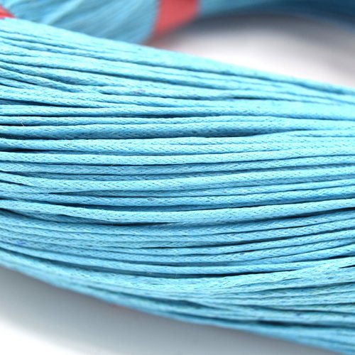 20 mètres de cordon ciré 1mm turquoise