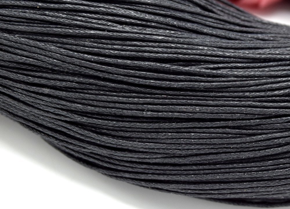 5m de cordon ciré 0.5mm noir - 5 m of waxed cord 0.5mm black - Un grand  marché