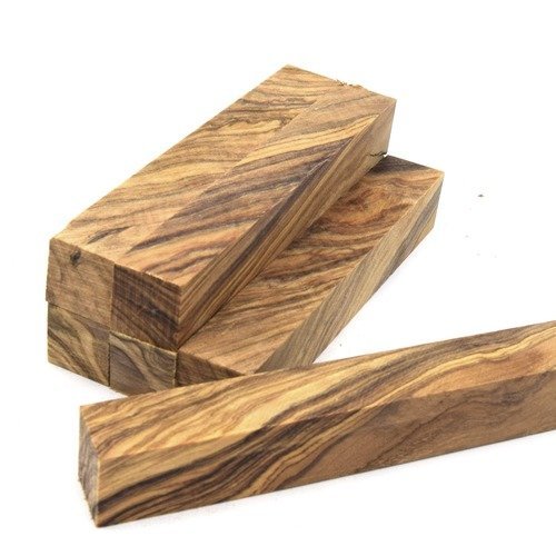 X5 carrelets en bois d'olivier  corse made in france, billet , création en bois, carrelet pour stylo