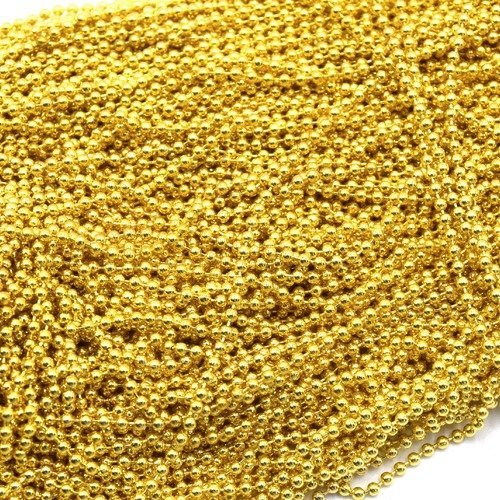 X2m chaînes à billes en laiton doré 1.5 mm , chaine boules 1.5mm  c01 