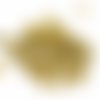 X20 perles métal soucoupe couleur or 6.5mm, perles doré gravé cercles antique pm025  