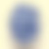 X100 perles en verre ronde bleu ciel nacrée 8mm pv05