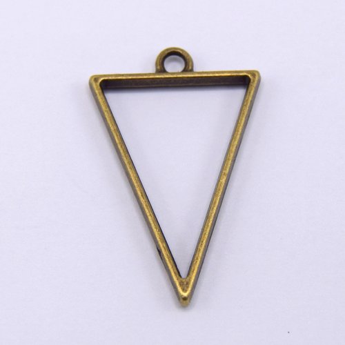 X6 triangles creux pendentifs, connecteur breloques pendentif, cadre ouvert, lunette en résine