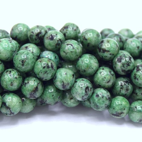 X20 perles sésam naturelles ø 8mm vert, gemstone rondes  