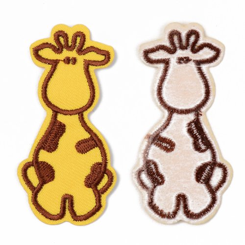 X2 ecussons patch thermocollant girafe