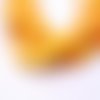 1 chapelet perles heishi en pâte polymère couleur jaune orange ~40 cm