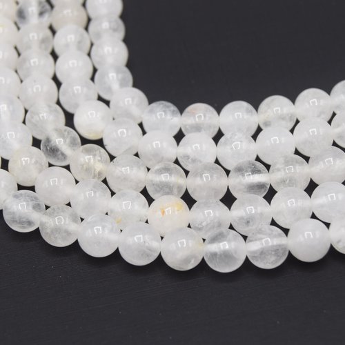Perles en cristal de quartz naturel 8mm -lot de 20 perles