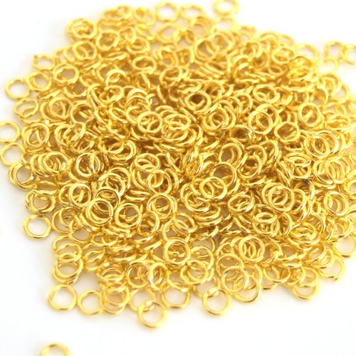 500 anneaux de jonction doré ø5mm ep. 0.7